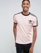 Adidas Originals California T-shirt In Pink Bq1806 - Pink