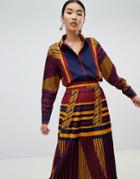 Na-kd Two-piece Color Block Blouse - Multi