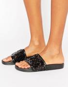 Truffle Collection Sequin Slide - Black