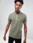 Original Penguin Slim Fit Pocket Polo Shirt With Tipping - Green