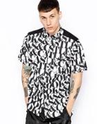 Crooks & Castles Shirt With Headliner Print - White