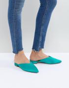 Asos Last Love Pointed Mules - Green