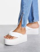 Steve Madden Billion Padded Flatforms In White