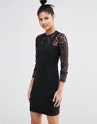 Sonia By Sonia Rykiel Dress With Lace Panel Detail - Black