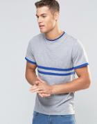 Native Youth T-shirt With Contrast Stripe - Gray