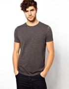 Asos T-shirt With Crew Neck - Charcoal Marl
