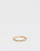 Asos Design Pinky Ring In Twist Design In Gold Tone - Gold
