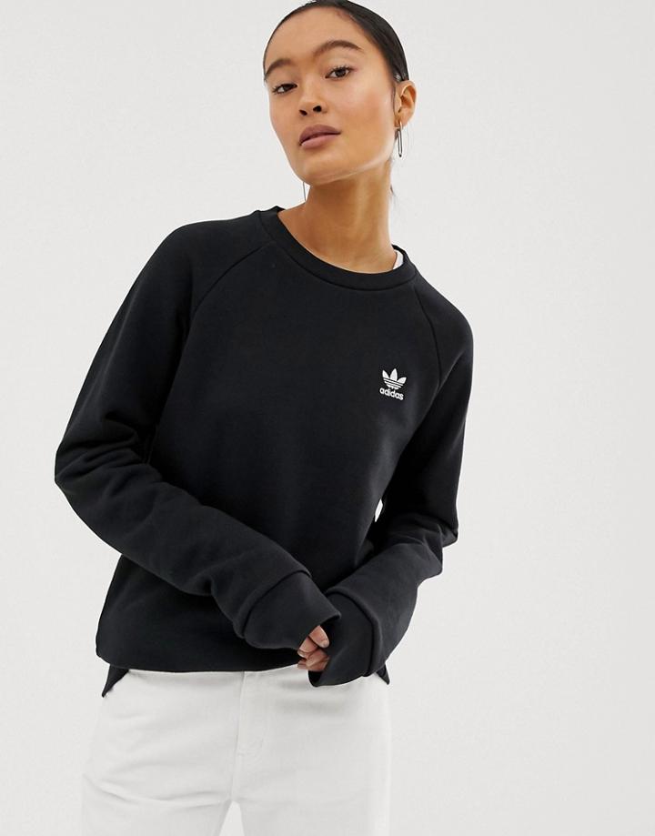 Adidas Originals Essential Crew Neck Sweat In Black