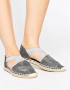 Vero Moda Tie Ankle Espadrille - Gray
