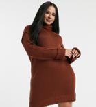Brave Soul Plus Tangy Sweater Dress-red