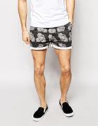 Asos Chino Shorts In Short Length - Black