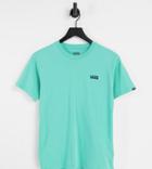 Vans Left Chest Logo T-shirt In Teal Exclusive At Asos-blues