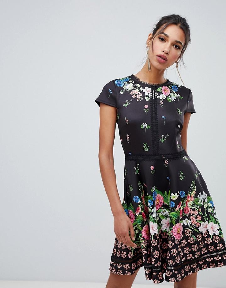 Ted Baker Daissie Florence Trim Skater Dress - Multi