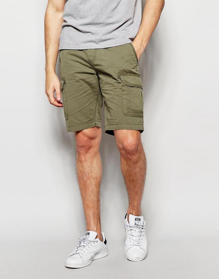 Blend Cargo Shorts Straight Fit In Dusty Green - Dusty Green