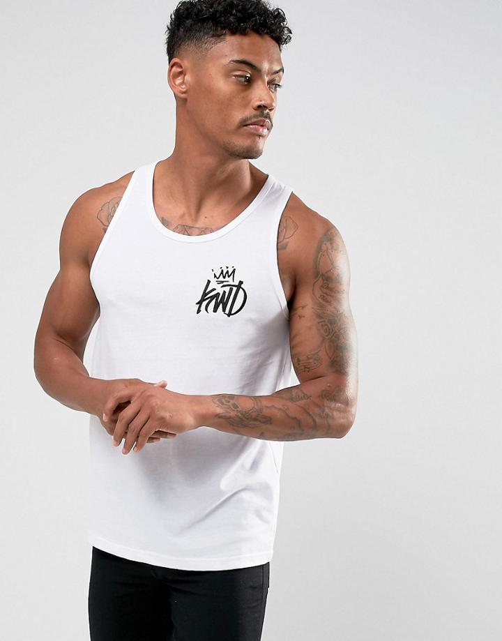 Kings Will Dream Racer Back Tank In White - White