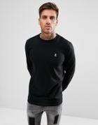 Psycho Bunny Classic Long Sleeve Top Regular Fit In Black - Black