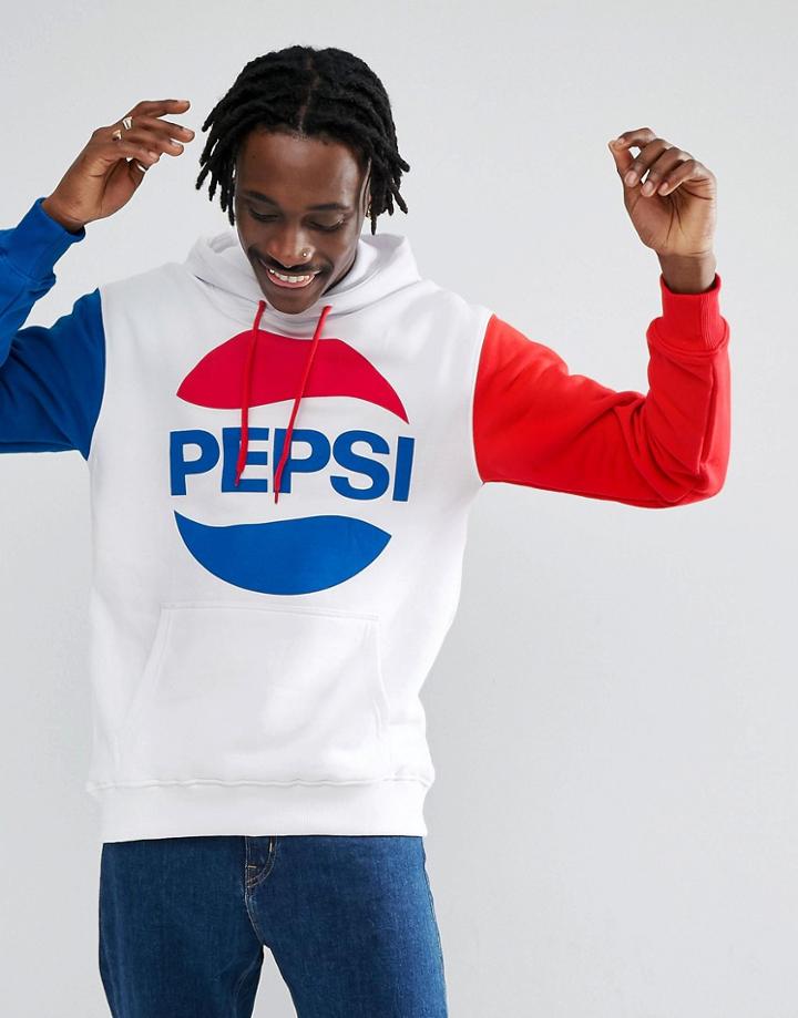 Sweet Sktbs X Pepsi Hoodie With Large Logo - White