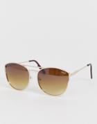 Quay Australia Cherry Bomb Oversized Cat Eye Sunglasses - Gold