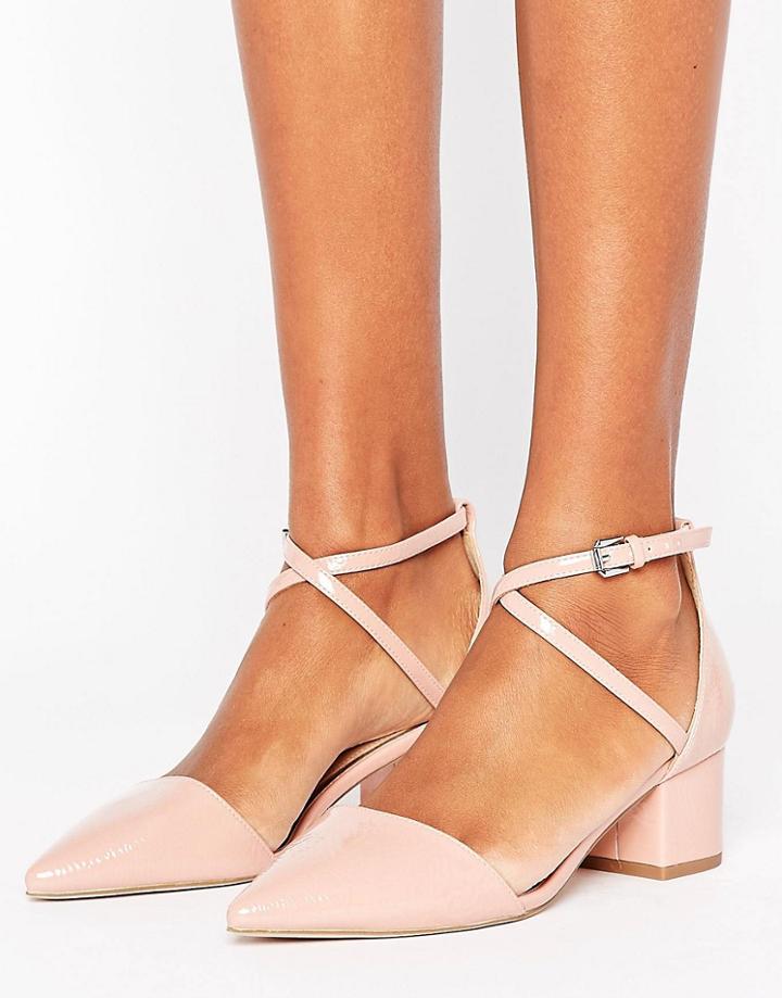 Miss Kg Ava Two Part Mid Heeled Shoes - Beige