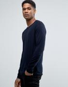 Celio Cashmere Mix Knitted Sweater - Navy