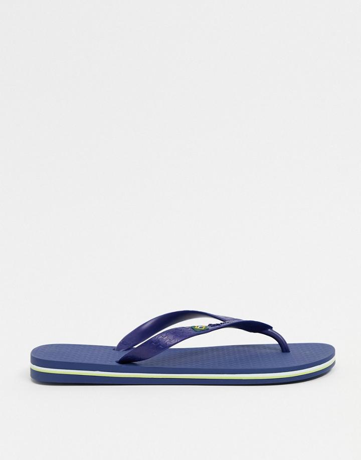 Ipanema Classic Brazil Flip Flops In Navy