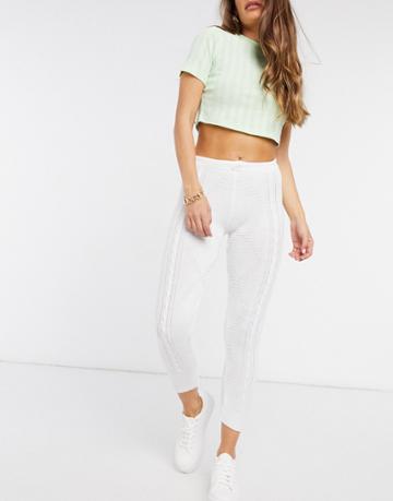 Unique21 Knitted Sweatpants In White
