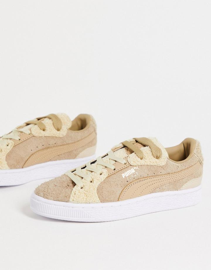 Puma By June Ambrose Suede Sneakers In Beige-neutral
