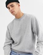 Weekday Oversized Albin Sweatshirt In Gray - Gray