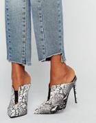 Asos Poison Pointed Mules - Multi