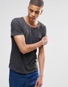 Selected Flase O-neck T-shirt In Black - Black