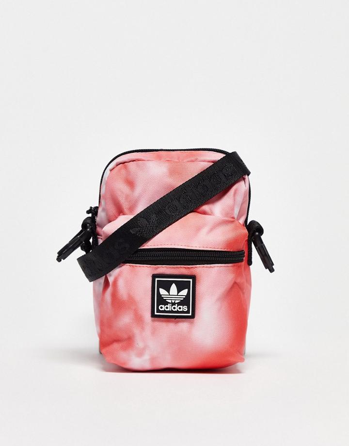 Adidas Originals Utility 2.0 Festival Cross-body Bag In Red Tie Dye
