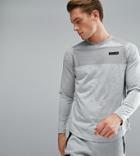 Ellesse Sport Long Sleeve T-shirt With Panel Logo In Gray - Gray