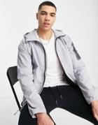 Columbia Tall Heights Softshell Hooded Jacket In Gray