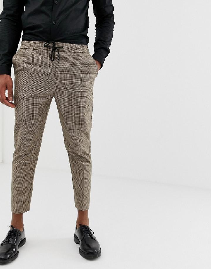 New Look Pants In Hounds Tooth Check - Gray
