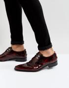 Jeffery West Scarface Lace Up Shoes In Red - Red