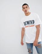 New Look T-shirt With Rewind Print In White - White