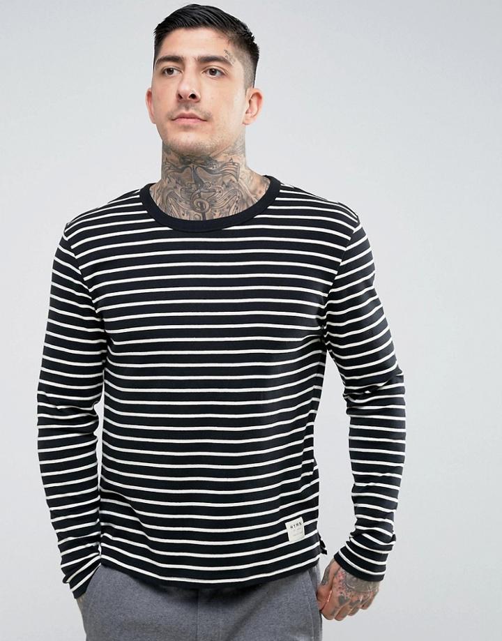 Hymn Stripe Long Sleeve Top - Black