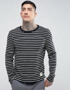 Hymn Stripe Long Sleeve Top - Black