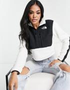 The North Face Crop Denali Half Zip Fleece In White