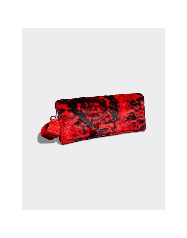 Adidas Originals X Ivy Park Snakeprint Purse In Red