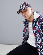 North Sails All Over Logo Print Baseball Cap - Navy