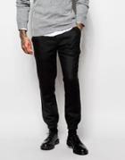 Asos Slim Smart Joggers In Wool Mix In Black - Black