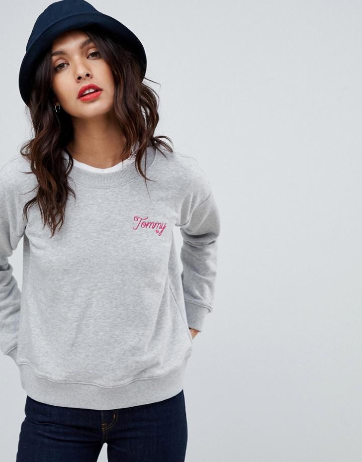 Tommy Hilfiger Tommy X Love Logo Sweatshirt - Gray
