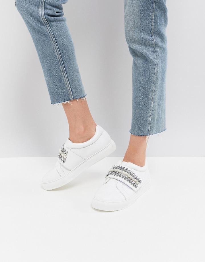 Asos Darla Embellished Sneakers - White