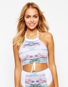 Lbr Poolside Crop Bikini Top - Multi Pastel