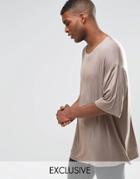 Reclaimed Vintage Oversized Drapey T-shirt - Gray