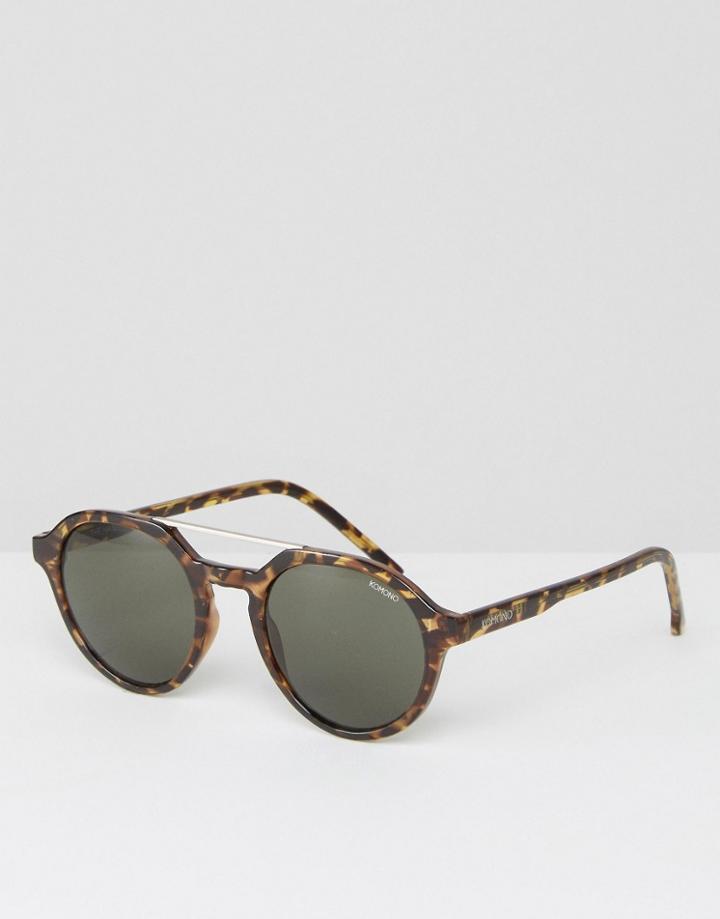 Komono Harper Round Sunglasses In Tort - Brown