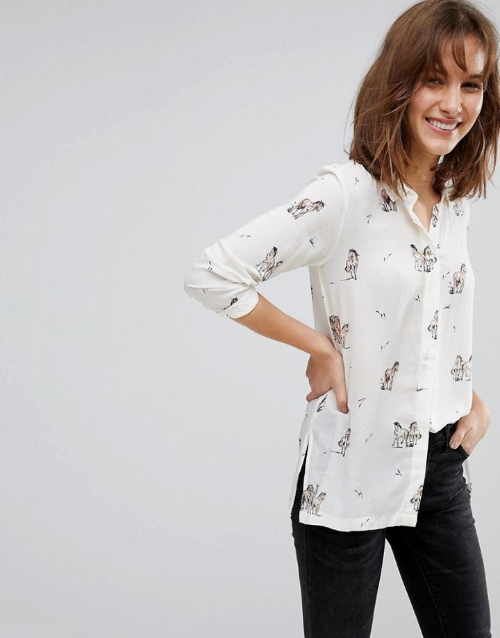 Stradivarius Horse Print Shirt - Multi