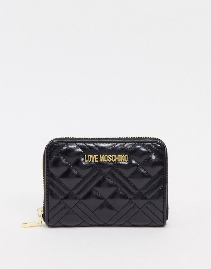 Love Moschino Small Quilted Purse In Black
