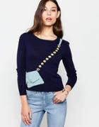 Yumi Sweater With Bag Detail - Navy